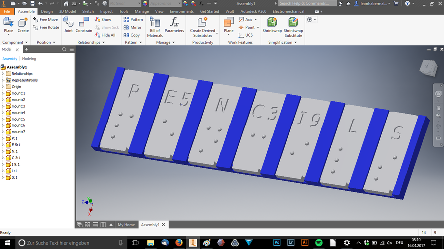 Customizeable Braille Signs 3D Print 140504