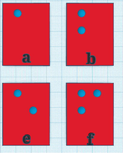 braille alfabet cards 3D Print 140546
