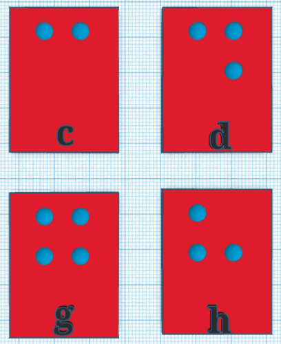 braille alfabet cards 3D Print 140547