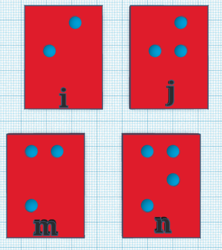 braille alfabet cards 3D Print 140548