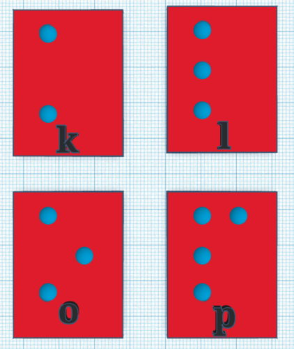 braille alfabet cards 3D Print 140549