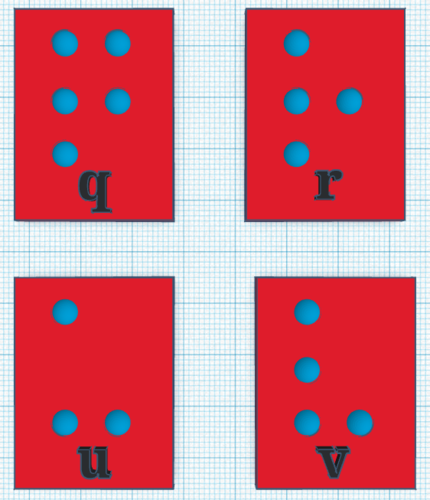 braille alfabet cards 3D Print 140550