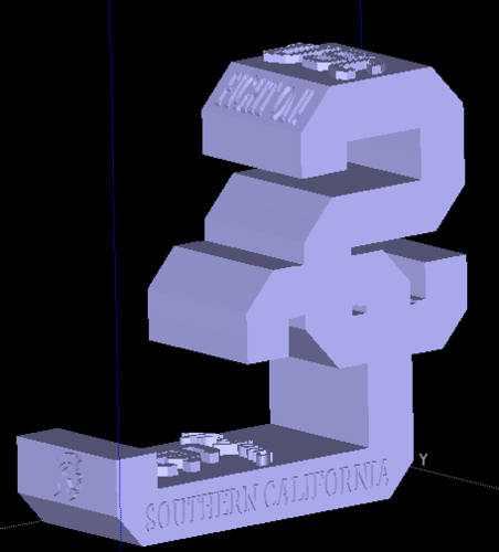 USC Trojans  Interlock SC Phone Stand ( w/ iPhone 7 Plus) 3D Print 140593
