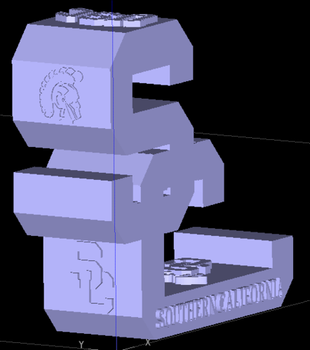USC Trojans  Interlock SC Phone Stand ( w/ iPhone 7 Plus) 3D Print 140594