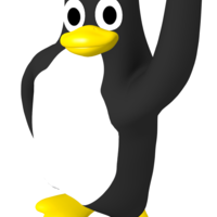 Small Linux Tux High Five - Desk Model 3D Printing 140672