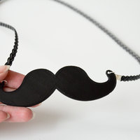 Small Moustache necklace 3D Printing 140728