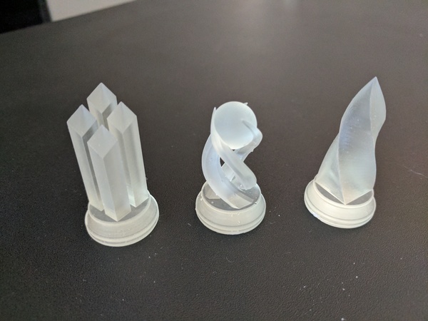 Medium Crystal Chess Set - SLA 3D Printing 3D Printing 140923