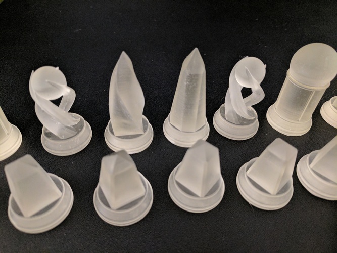 Crystal Chess Set - SLA 3D Printing 3D Print 140925