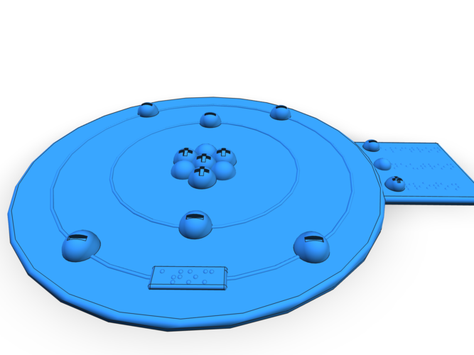 Braille Atom Model 3D Print 140932