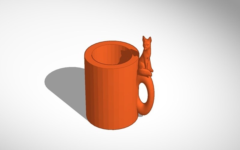 fox mug 3D Print 14100