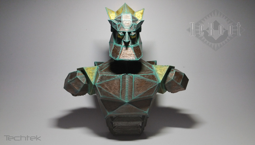 Megabyte Bust - Reboot (Low-Poly) 3D Print 141006