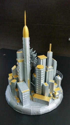 Godzilla Metropolis - Diorama 3D Print 141018