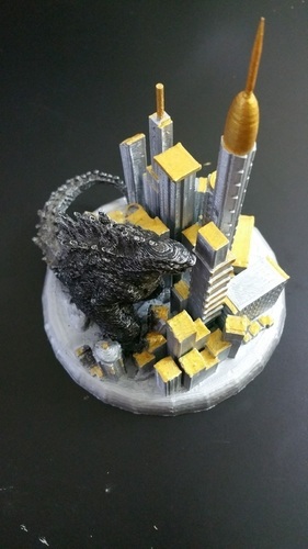 Godzilla Metropolis - Diorama 3D Print 141020
