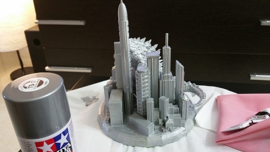 Godzilla Metropolis - Diorama 3D Print 141024