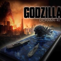 Small Godzilla Diorama-KIT 3D Printing 141035