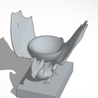 Small dragon dish 3D Printing 14106