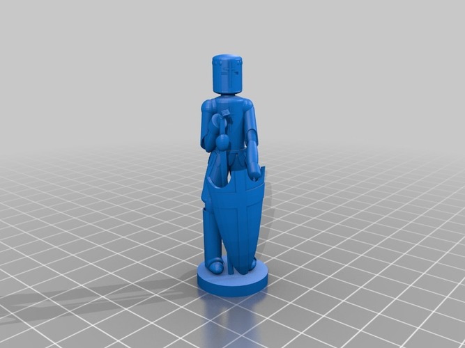 antique chess and table not mine remixed added pawns  3D Print 14114
