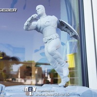 Avengers scene - Captain America 3D Printable Model  - Thumbnail 21