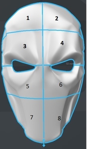 Deathstroke Mask with two eyes 3D Print 141266