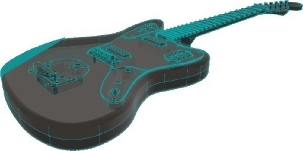 Fender Jaguar Jazzmaster in perfect scale 1:4 fully 3D printable 3D Print 141280