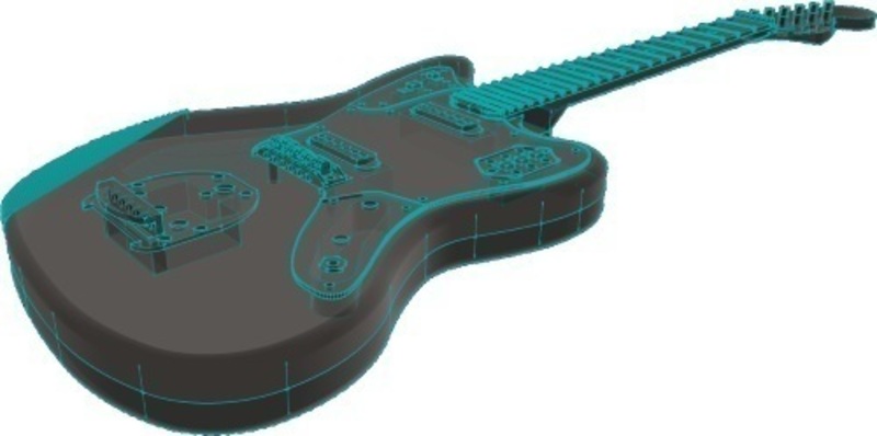 Fender Jaguar Jazzmaster in perfect scale 1:4 fully 3D printable