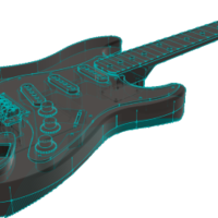 Fender Stratocaster in perfect scale 1:4, fully 3D printable - Thumbnail 1