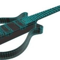 Electric guitar in scale 1:4, fully 3D printable - Thumbnail 1