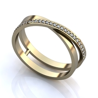 Small diamond twist ring 3D Printing 141773