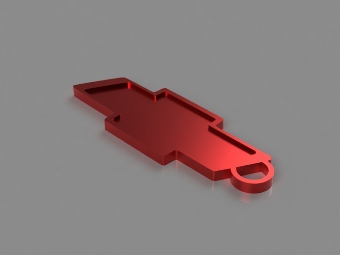 Chevy Key Chain 3D Print 141804