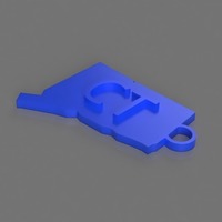 Small Connecticut Key Chain 3D Printing 141808