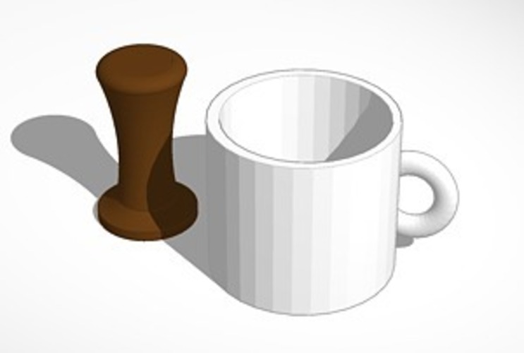 mug and coffee tamper 3D Print 14189