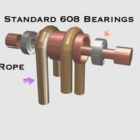 Small Pulley With 608 bearings 3D Printing 141890