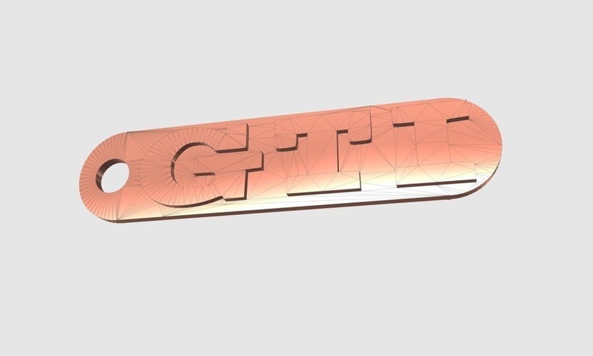 GTI Key Chain 3D Print 141893