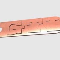 Small GTI Key Chain 3D Printing 141893