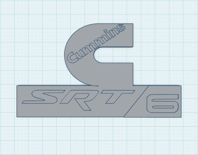 Cummins SRT 6 badge 3D Print 141926