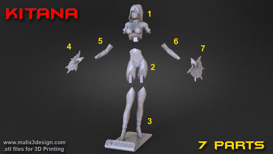 Mortal Kombat – KITANA / 3D Printable Model 3D Print 142053