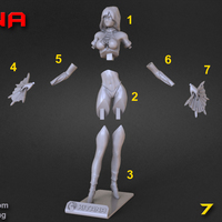 Mortal Kombat – KITANA / 3D Printable Model - Thumbnail 2