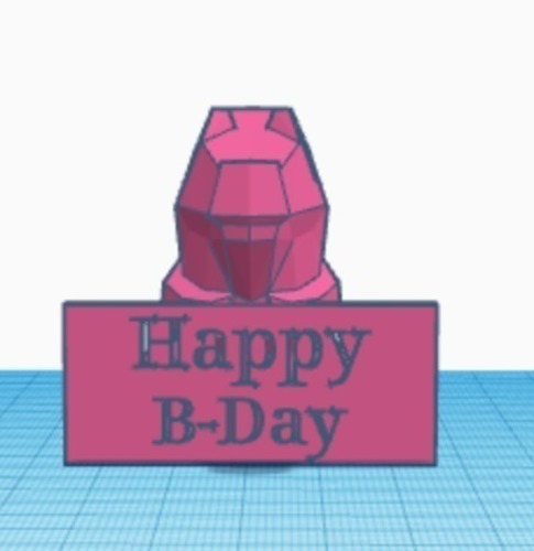 Totodile Happy Birthday Sign 3D Print 142100