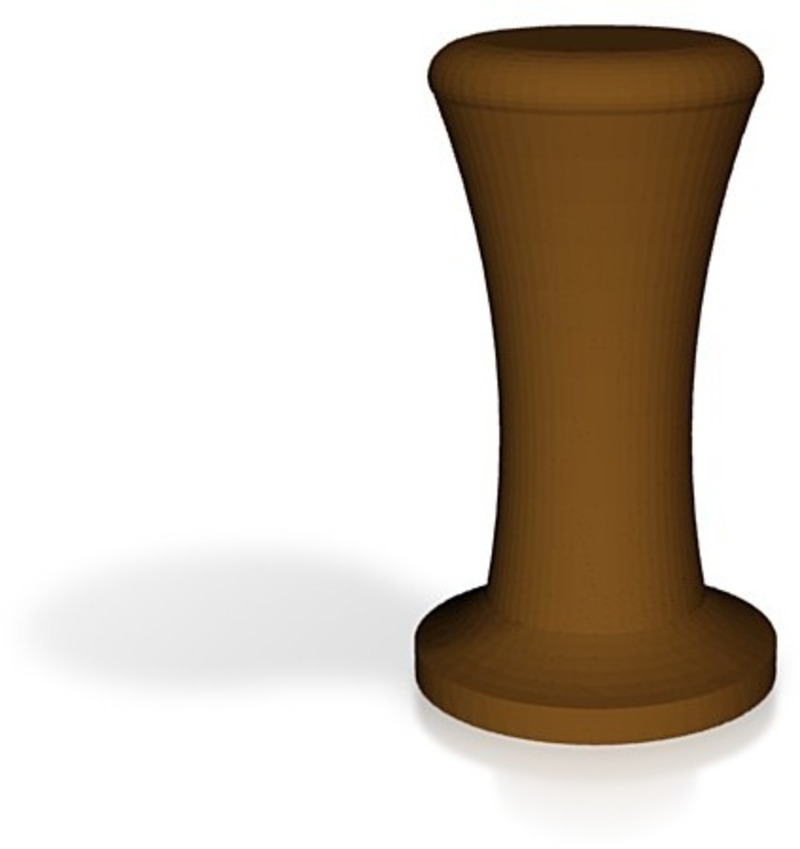 coffee tamper with handle brown