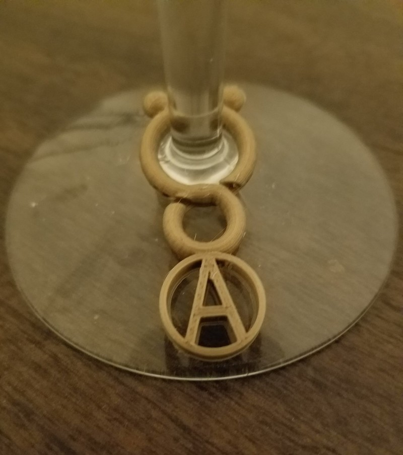 Wine glass charms set with a box