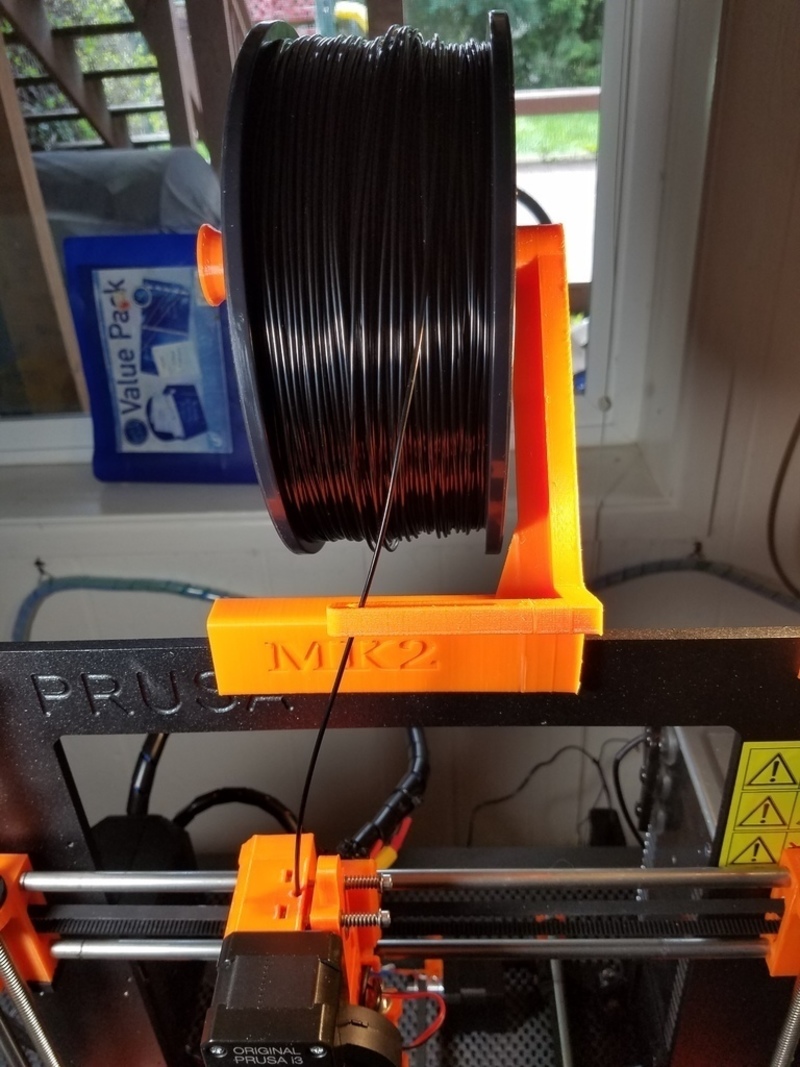 Prusa I3 Mk2 Spool holder with filament guide