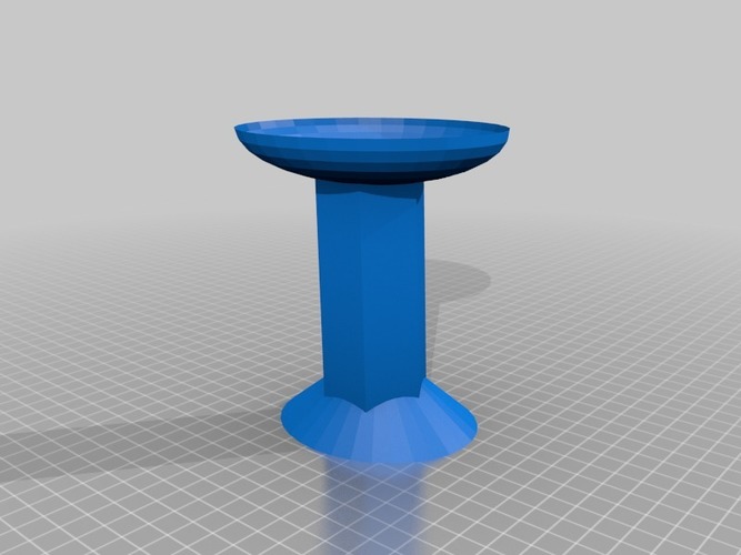 editable budget birdbath 3D Print 14278