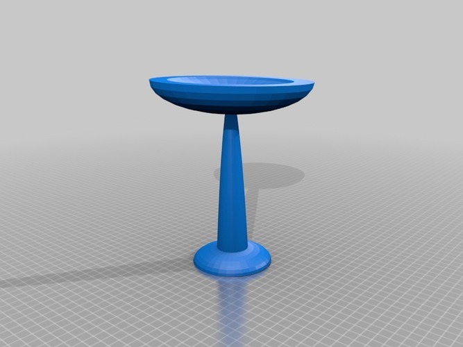 Editable Brave Esboo bird bath 3D Print 14282