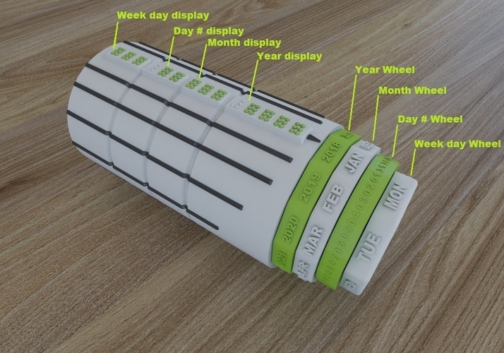 Tactile Calendar 3D Print 142899