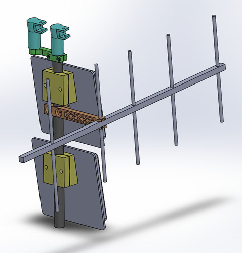 Soportes para Yagi y Patch en tripode 25 mm diametro 3D Print 143043