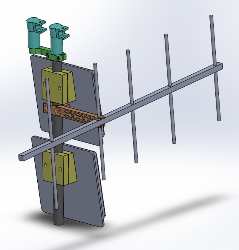Soportes para Yagi y Patch en tripode 25 mm diametro