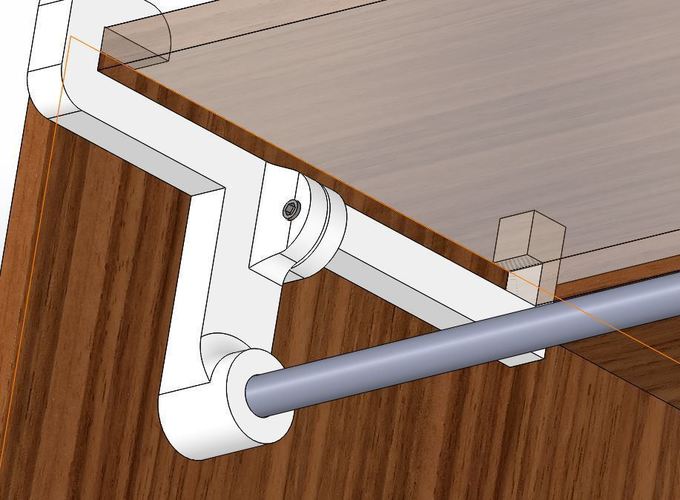 Porta rollos para mueble billy Ikea 3D Print 143099