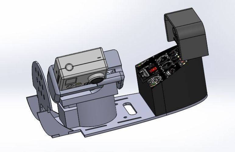 Pan&tilt SkyWalker Gopro Hero & WiDv 3D Print 143107