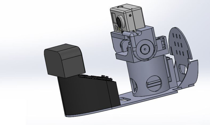 Pan&tilt SkyWalker Gopro Hero & WiDv 3D Print 143112