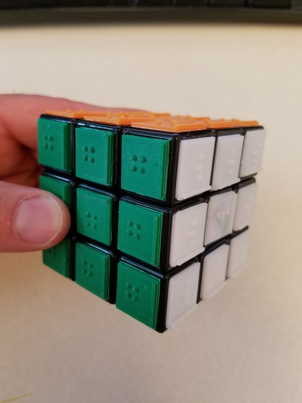 Rubik's Cube Braille Tiles 